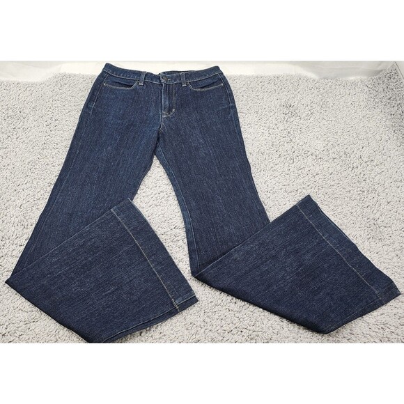 All Saints Womens Flared Jeans Lauren High Waisted Dark Denim Blue Y2K 28 x 31 - Picture 6 of 16